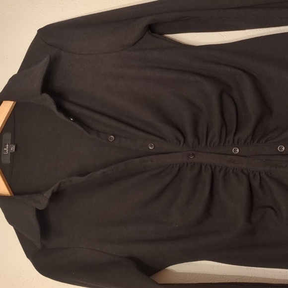 Lulus A Little Prep Black Button up ribbed Bodycon mini dress - Picture 7 of 12